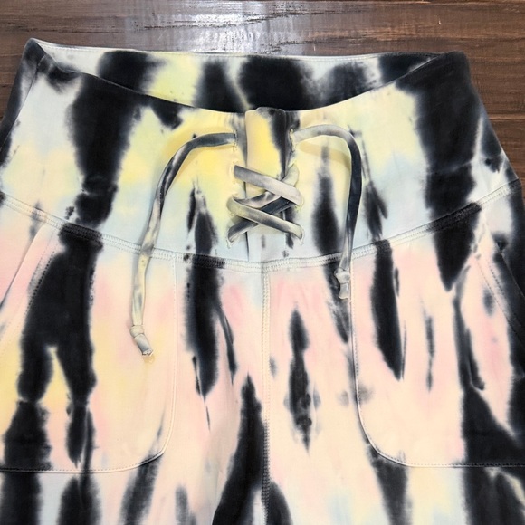 Chaser Bike Shorts in Tie Die Black, Pink, Yellow - Picture 2 of 5